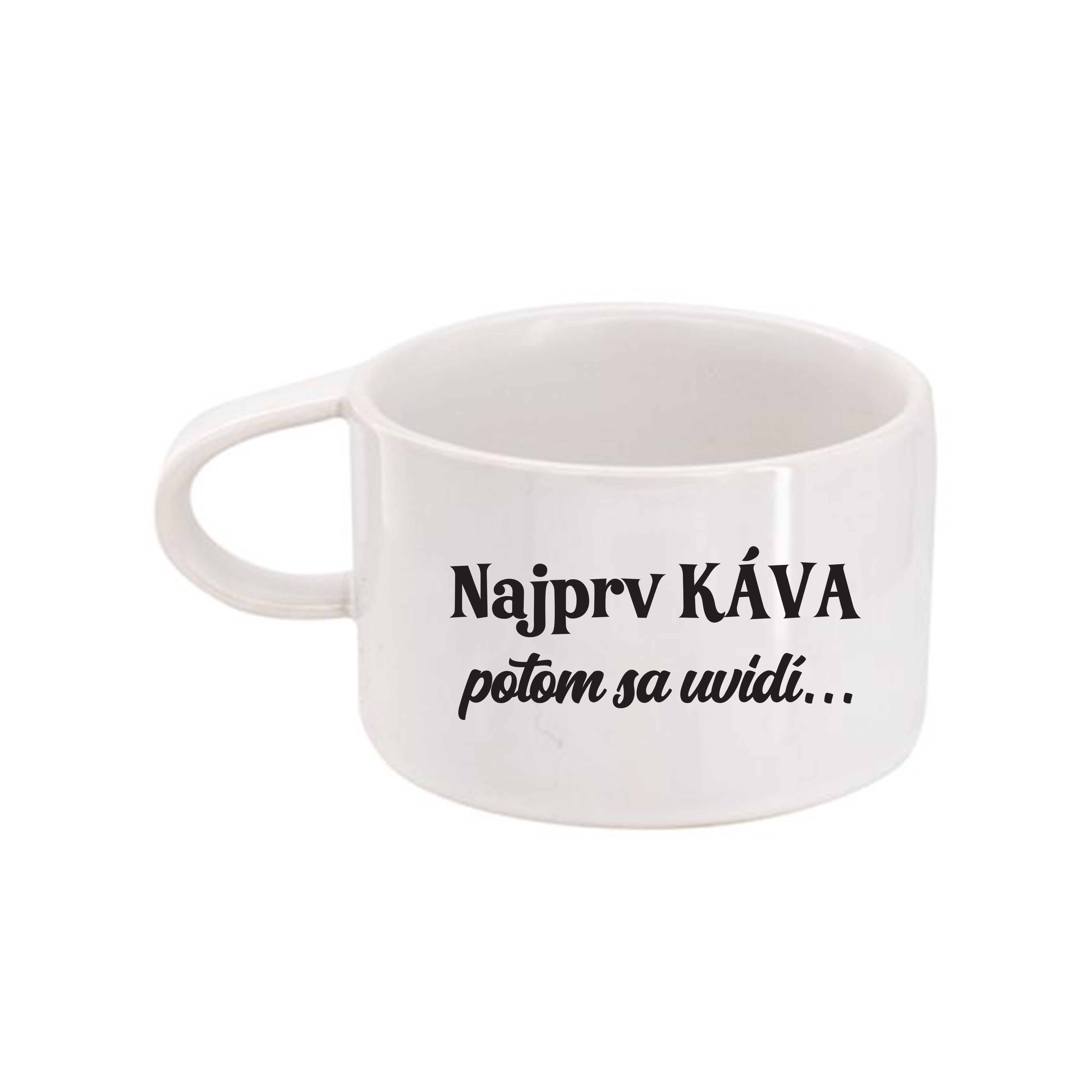 Hrnček makrónka Najprv káva potom sa uvidí...