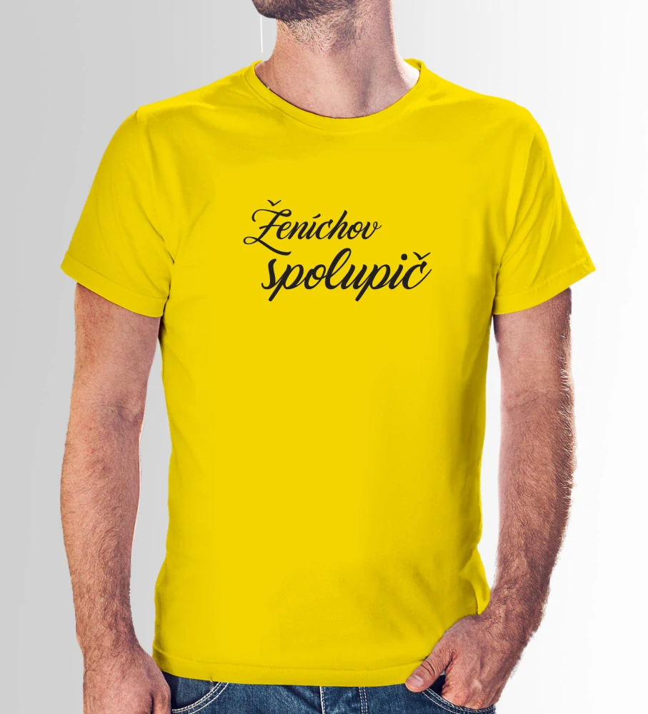 Vtipné tričko s potlačou "Ženích spolupič"