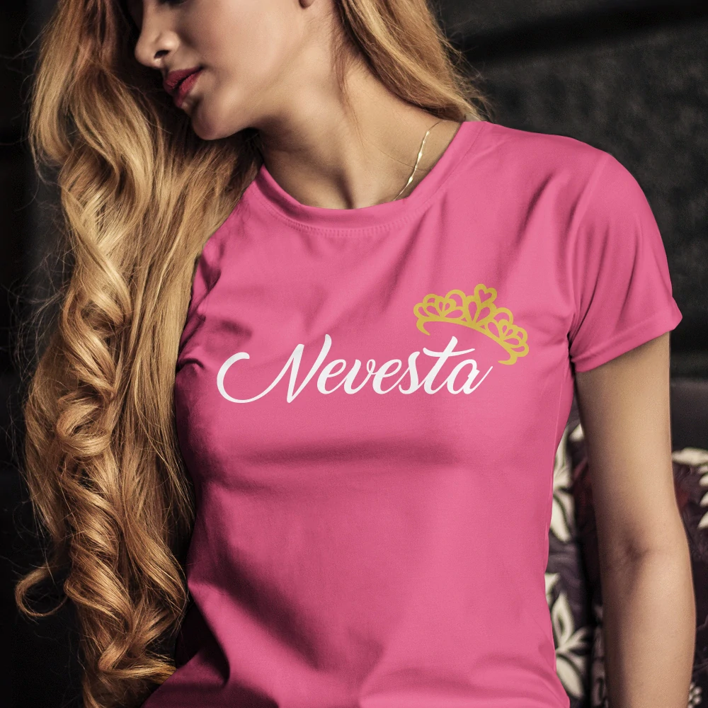 Vtipné tričko s potlačou "Nevesta" (Tričko s kvalitnou potlačou)
