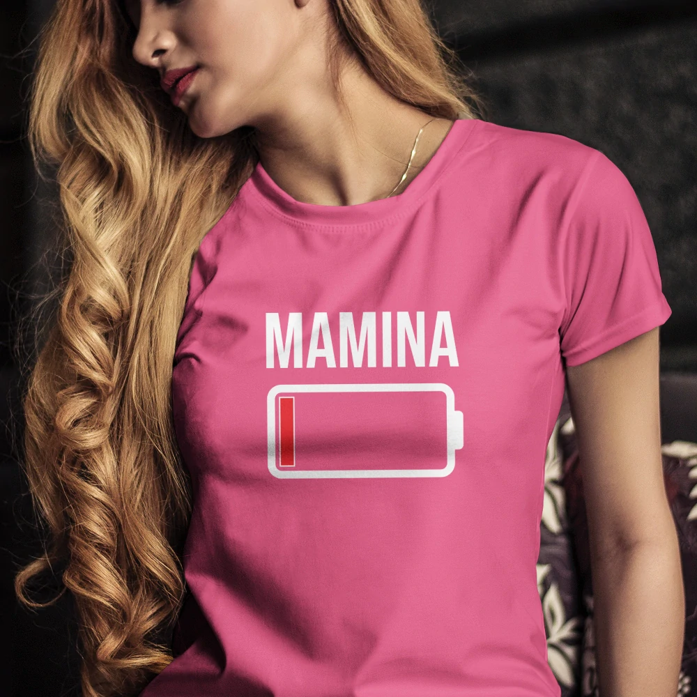 Vtipné tričko s potlačou "Mamina baterka" (Tričko s kvalitnou potlačou)