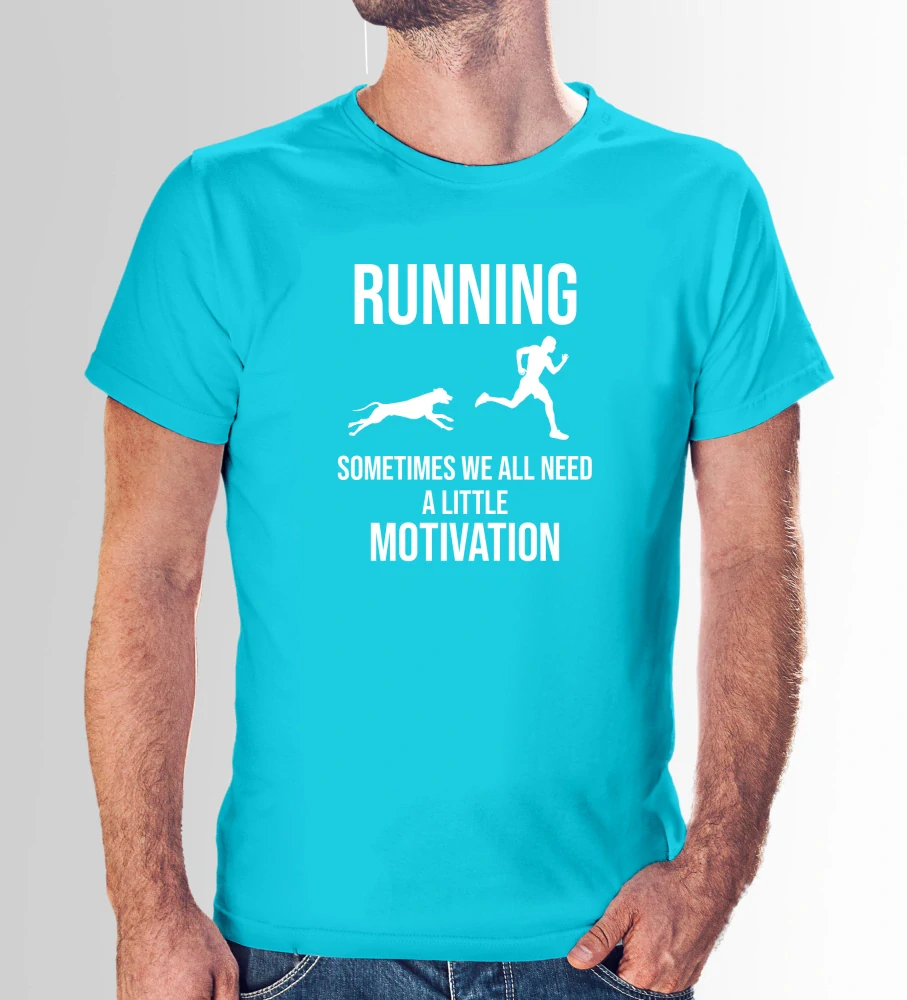 Vtipné tričko s potlačou "Running - motivation" (Tričko s kvalitnou potlačou)