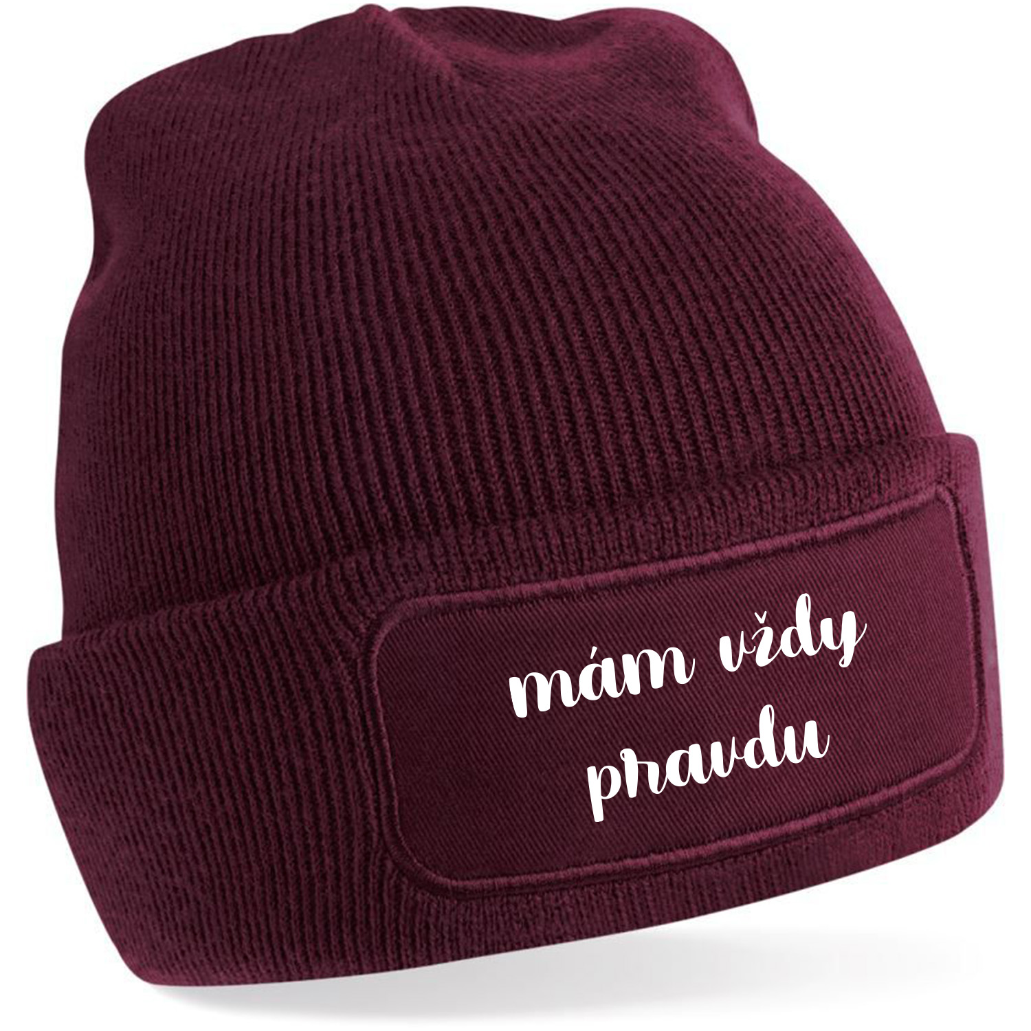 Zimná čiapka s potlačou "mám vždy pravdu"