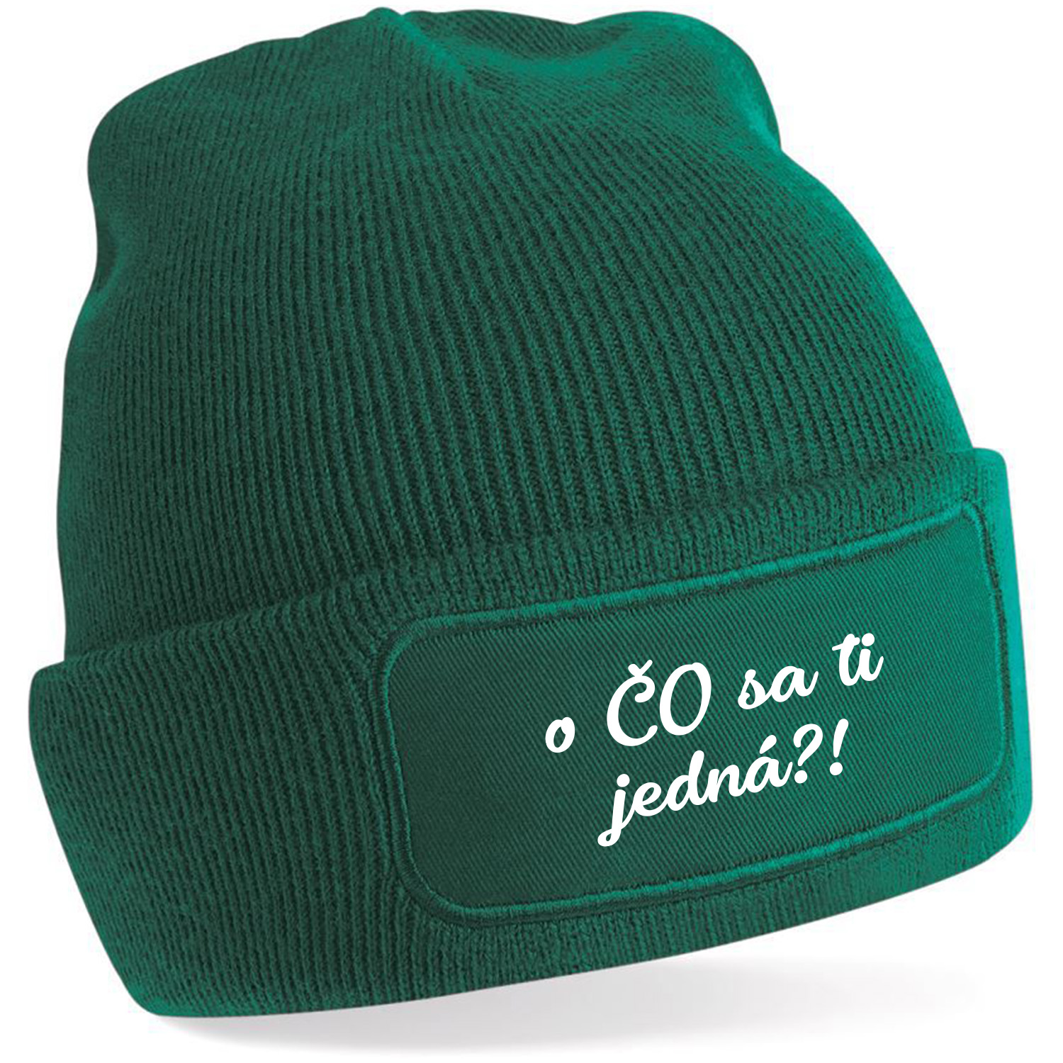 Zimná čiapka s potlačou "o čo sa ti jedná?!"