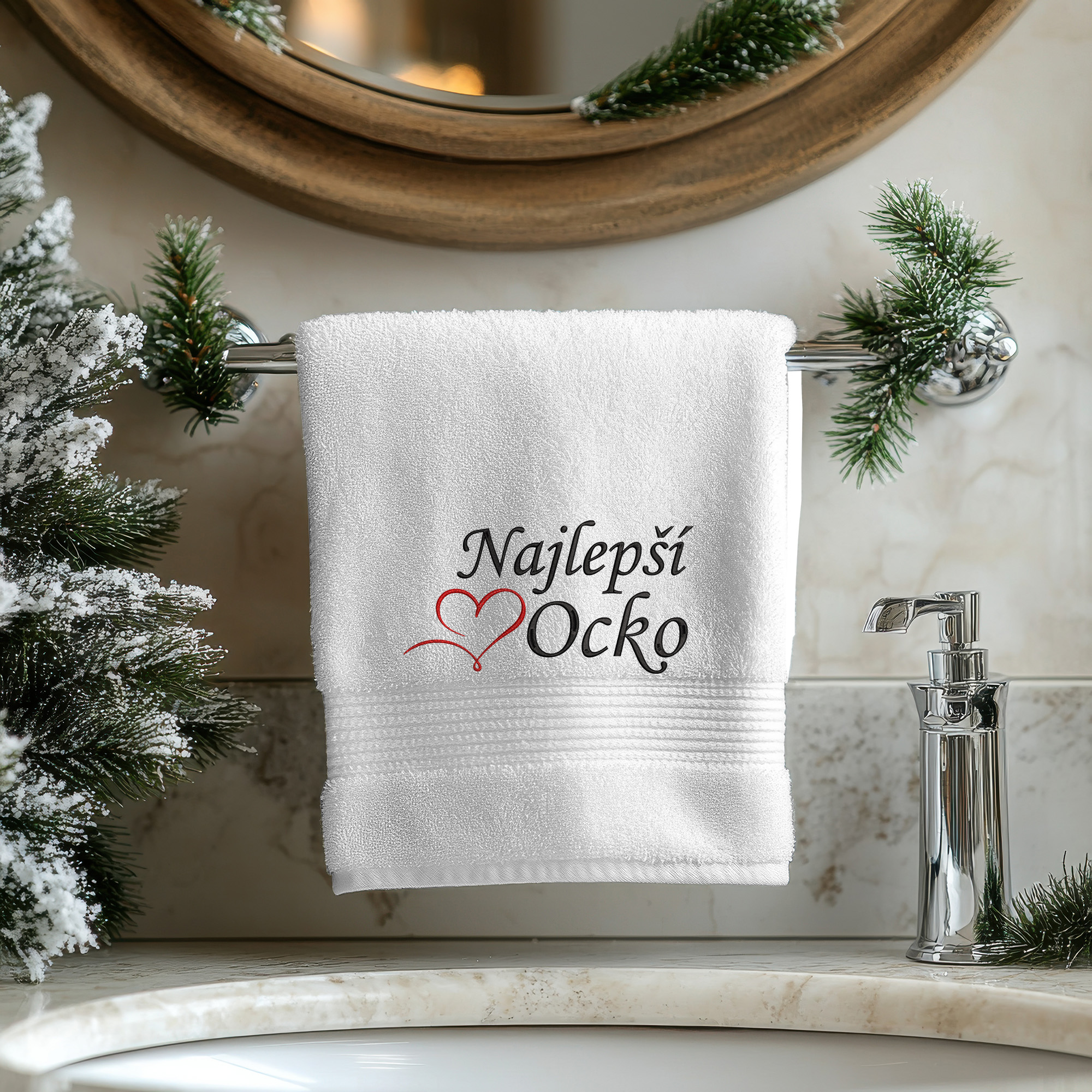 Osuška s výšivkou Najlepší ocko