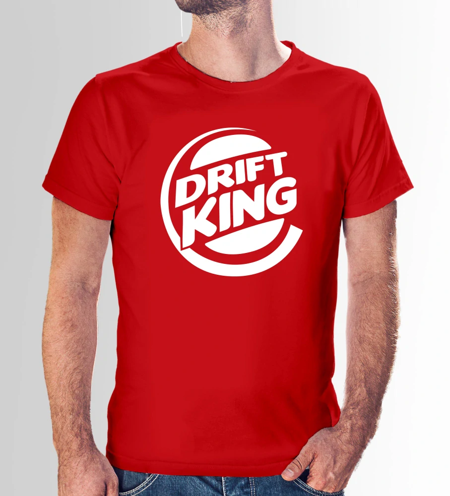 Vtipné tričko s potlačou "Drift king" (Tričko s kvalitnou potlačou)