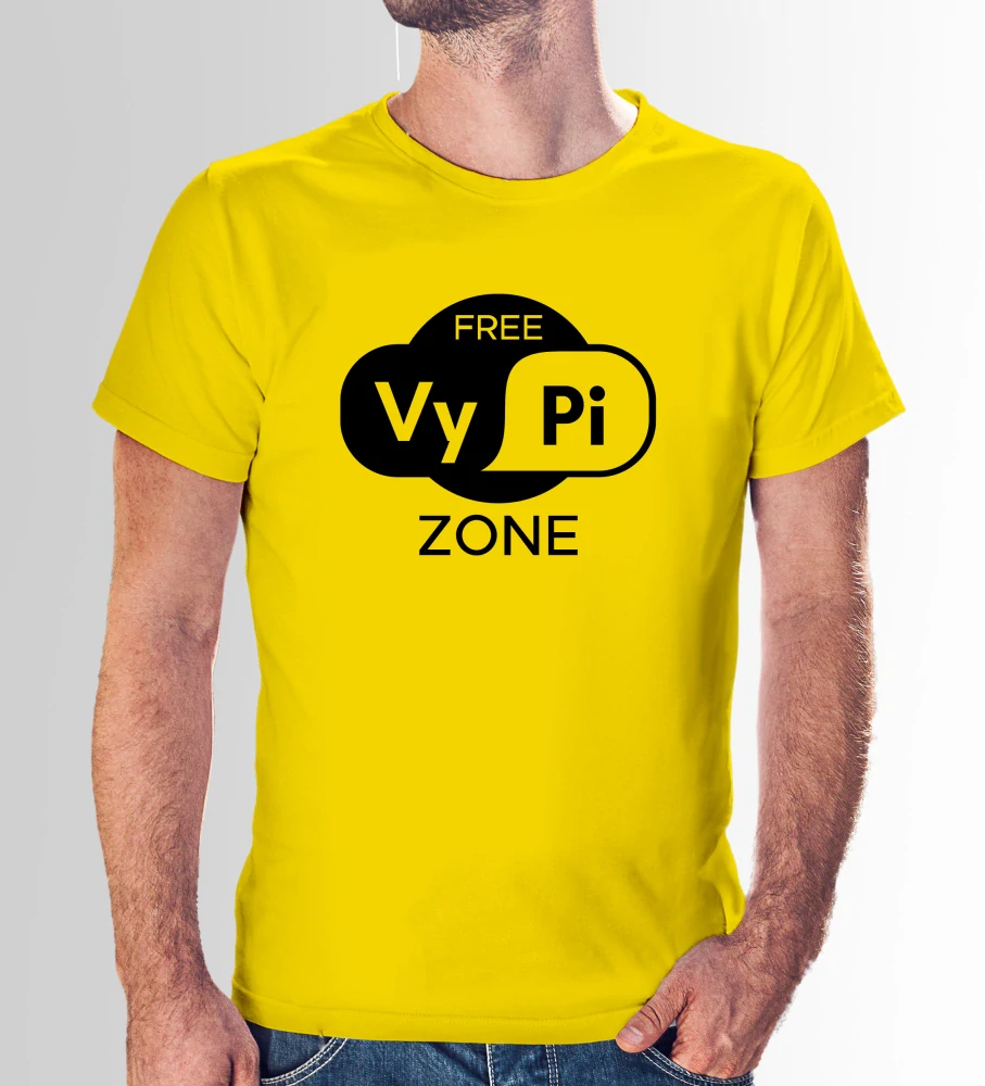 Vtipné tričko s potlačou "VyPi zone" (Tričko s kvalitnou potlačou)