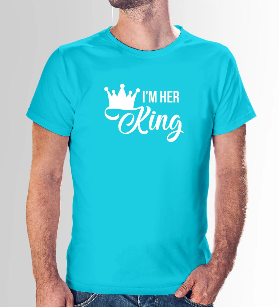 Vtipné tričko s potlačou "I'm her King"