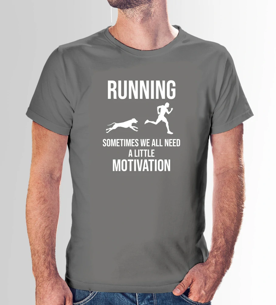 Vtipné tričko s potlačou "Running - motivation" (Tričko s kvalitnou potlačou)