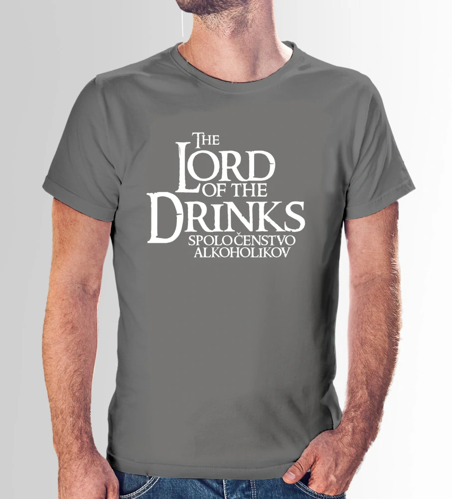 Vtipné tričko s potlačou "Lord of the drinks" (Tričko s kvalitnou potlačou)