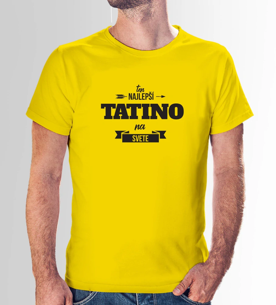 Vtipné tričko s potlačou "Najlepší tatino na svete"