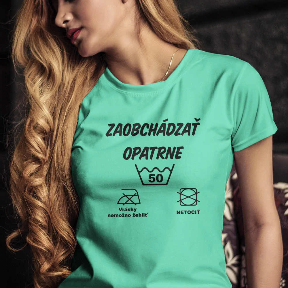 Vtipné tričko s potlačou "Zaobchádzať opatrne s vekom na želanie"