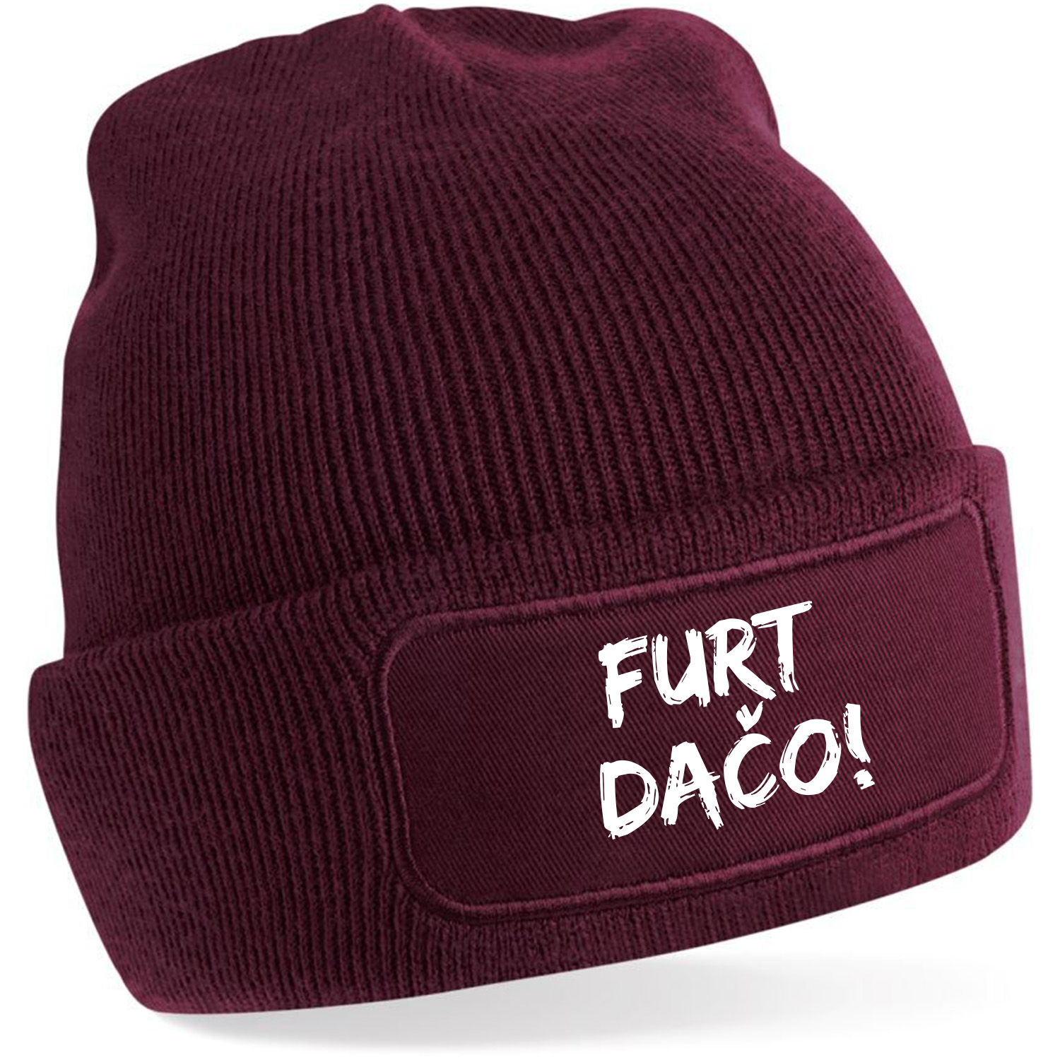 Zimná čiapka s potlačou "Furt dačo!"