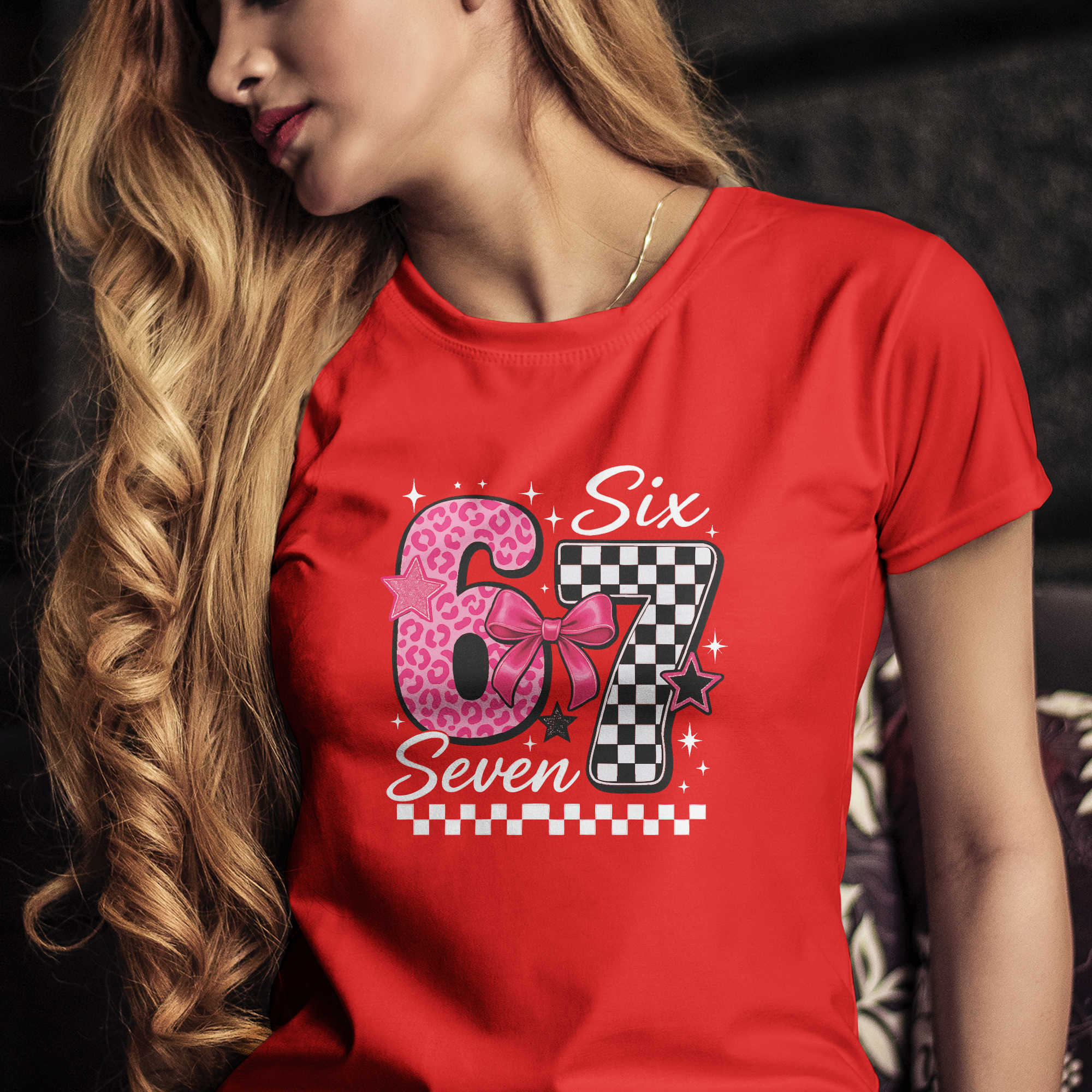 Tričko s potlačou "Six Seven"