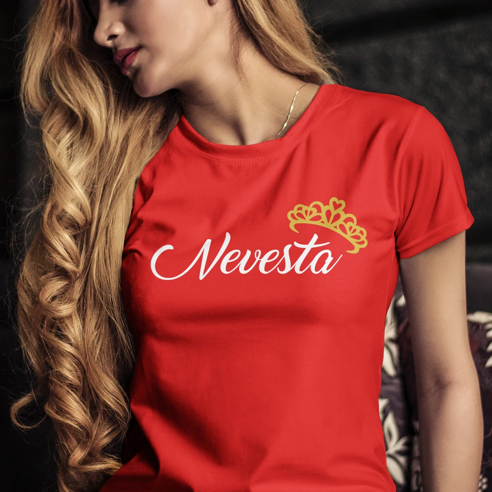 Vtipné tričko s potlačou "Nevesta" (Tričko s kvalitnou potlačou)