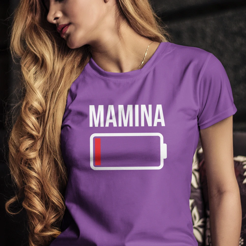 Vtipné tričko s potlačou "Mamina baterka" (Tričko s kvalitnou potlačou)