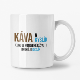 Hrnček s potlačou Káva a kyslík