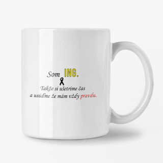 Hrnček s potlačou Som ING.