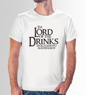Vtipné tričko s potlačou "Lord of the drinks"