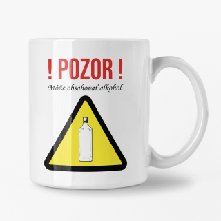 Hrnček s potlačou Môže obsahovať alkohol