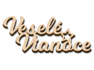 Drevený výrez Veselé Vianoce