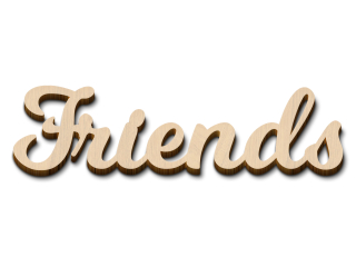 Drevený výrez Friends