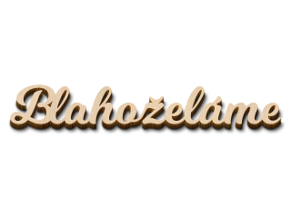 Drevený výrez Blahoželáme