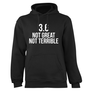 Mikina s potlačou "3.6 not great, not terrible"