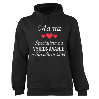 Mikina s potlačou "Mama, špecialista na vyjednávanie"