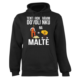 Mikina s potlačou "Dovolenka na Malte"