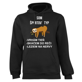 Mikina s potlačou "Som športový typ"