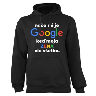 Mikina s potlačou "Načo mi je google, keď moja žena vie všetko"