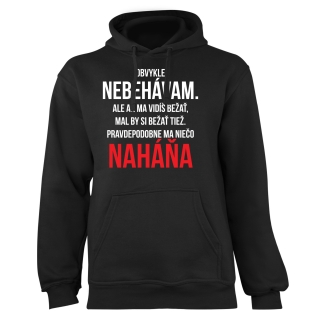 Mikina s potlačou "Obvykle nebehávam"