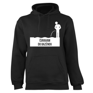 Mikina s potlačou "Čúravam do bazénov"