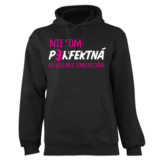 Mikina s potlačou "Nie som perfektná"