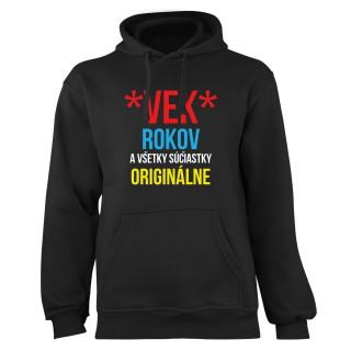 Mikina s potlačou "*VEK* a všetky súčiastky originálne"