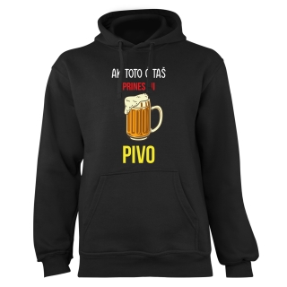 Mikina s potlačou "Ak toto čítaš prines mi pivo"