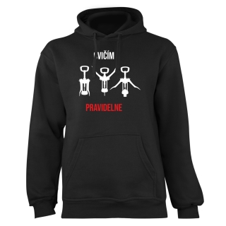 Mikina s potlačou "Cvičím pravidelne"