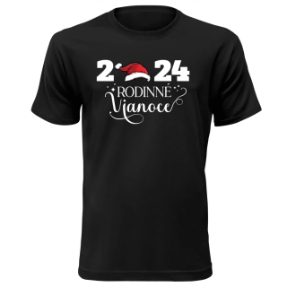 Vtipné tričko s potlačou "2024 Family Christmas"