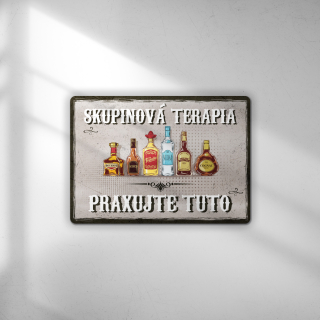 Skupinová terapia - tabuľka s potlačou
