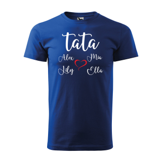 Tričko s potlačou "TATA s menami detí"