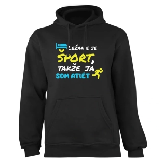 Mikina s potlačou "Ležanie je šport"