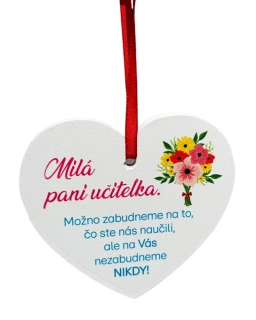 Darček pre pani učiteľku srdiečko