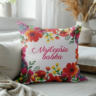 Vankúš s potlačou Najlepšia babka