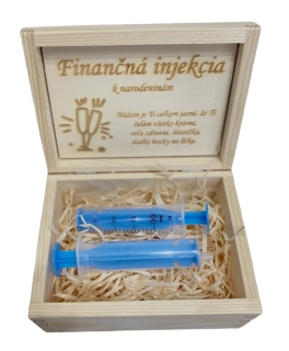 Finančná injekcia v krabičke k narodeninám