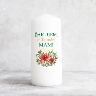 Sviečka s potlačou Ďakujem MAMI