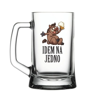 Pivový krígel s potlačou Idem na jedno