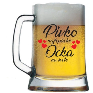 Pivový krígel s potlačou Pivko najlepšieho ocka na svete