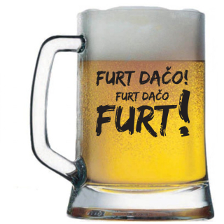 Pivový krígel s potlačou Furt dačo
