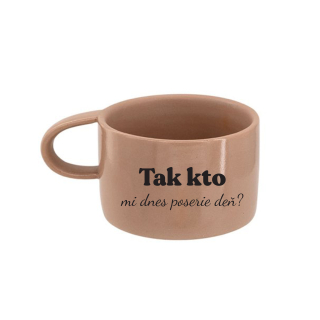 Hrnček makrónka Tak kto mi dnes poserie deň?