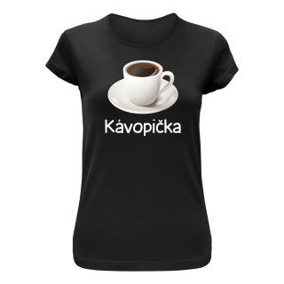 Vtipné tričko s potlačou "Kávopička"